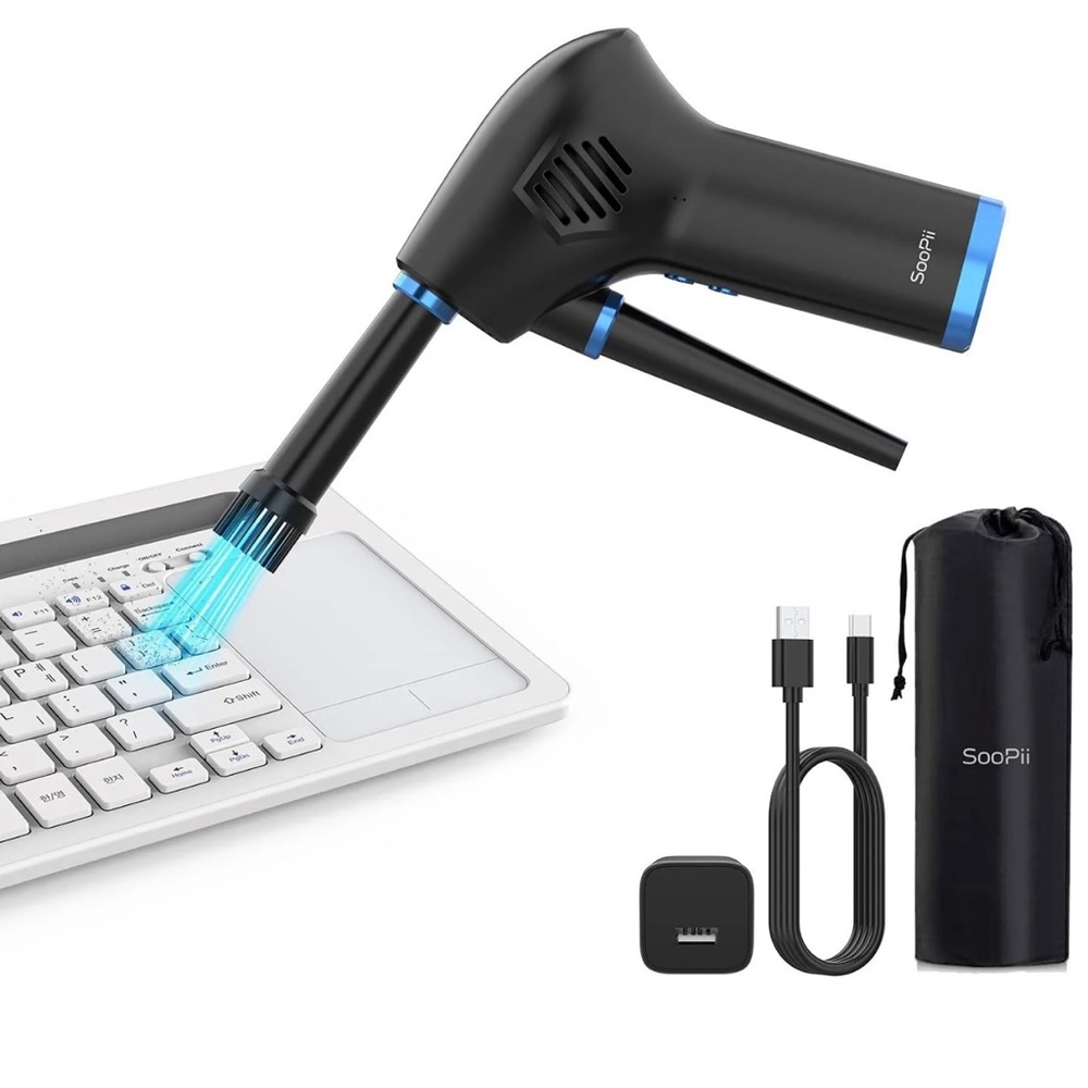 Cordless Compressed Air Duster Rechargeable 6000mAh Battery Powerful 40000 RPM